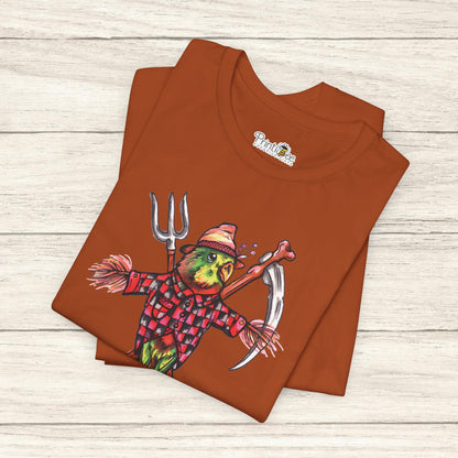 Scarecrow Lovebird, Hand-Drawn & Hand-Colored Tee