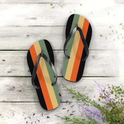 L Black sole Anodiean Pride Flip Flops