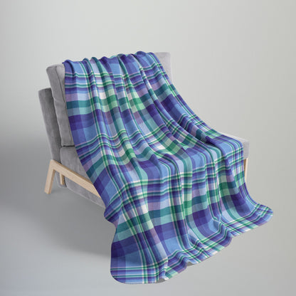 Gay Men Pride Plaid Fleece Sherpa Blanket