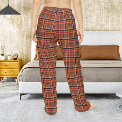 Women’s Brown & Orange Gurnee IL Pajama Pants