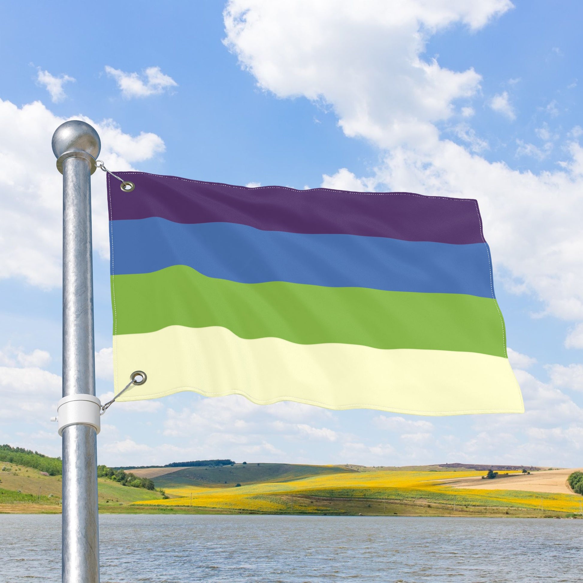 Aplatonic Pride Flag with Grommets