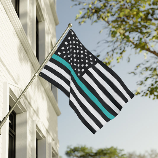 36'' × 60'' USA Thin Teal Line American Flag with Grommets