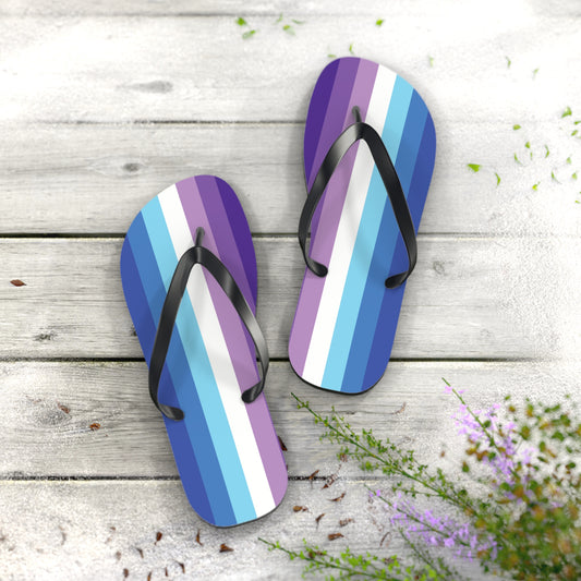 XL Black sole Berrisexual Pride Flip Flops