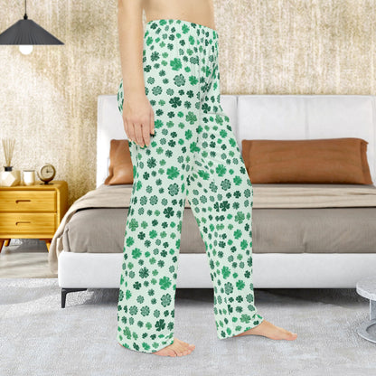 Women’s St. Patrick’s Day 4 Leaf Clover Shamrock Pajama Pants