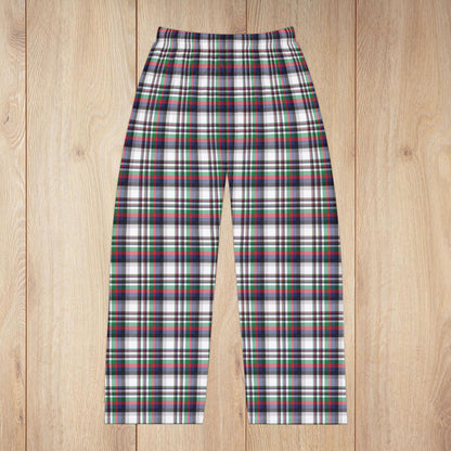 Men’s Christmas White & Black Chicago IL Plaid Pajama Pants