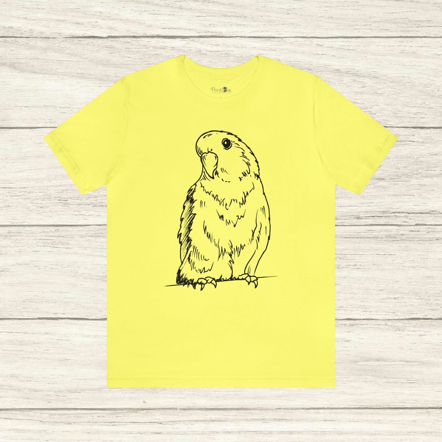 Floofball Lovebird, camiseta de arte lineal