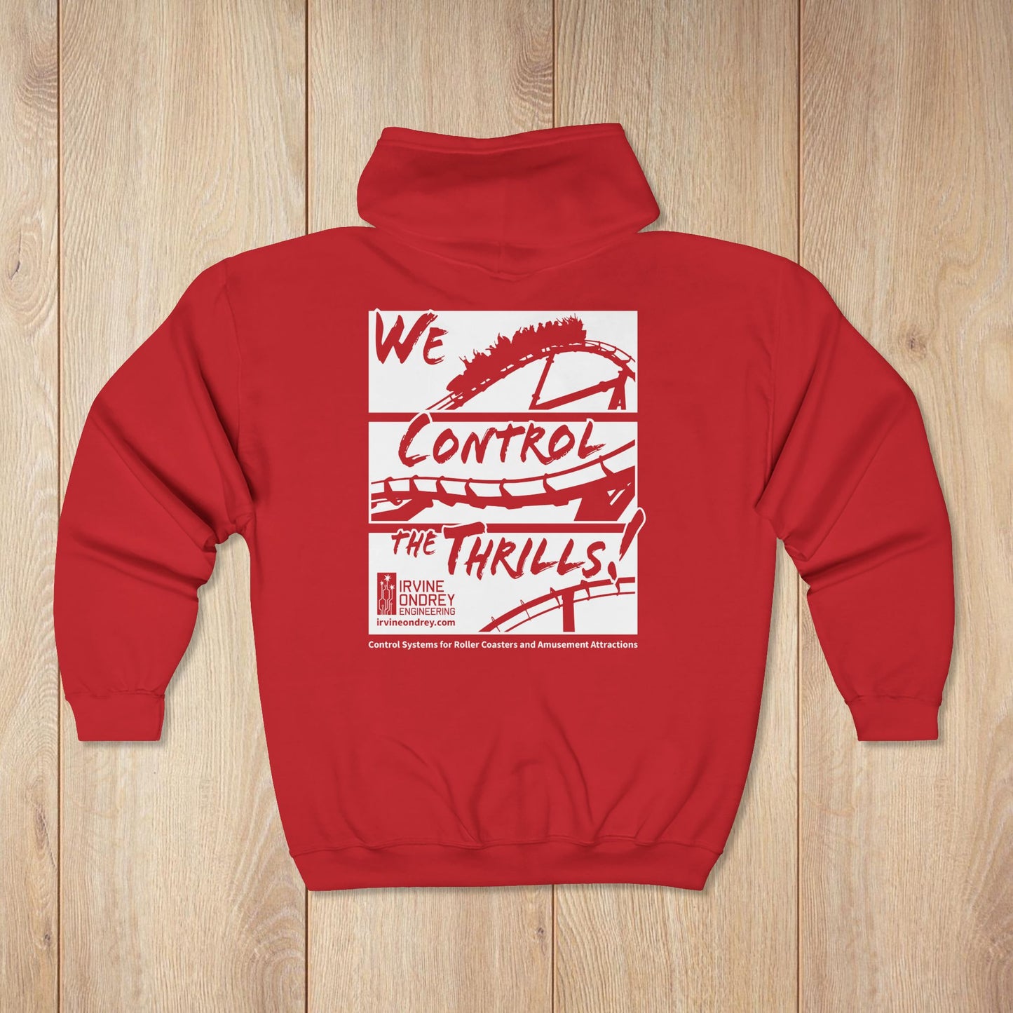 Red OG Steelie Zip Hoodie • Irvine Ondrey Engineering