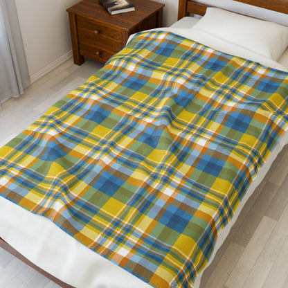 Aroace Pride Plaid Velveteen Plush Blanket