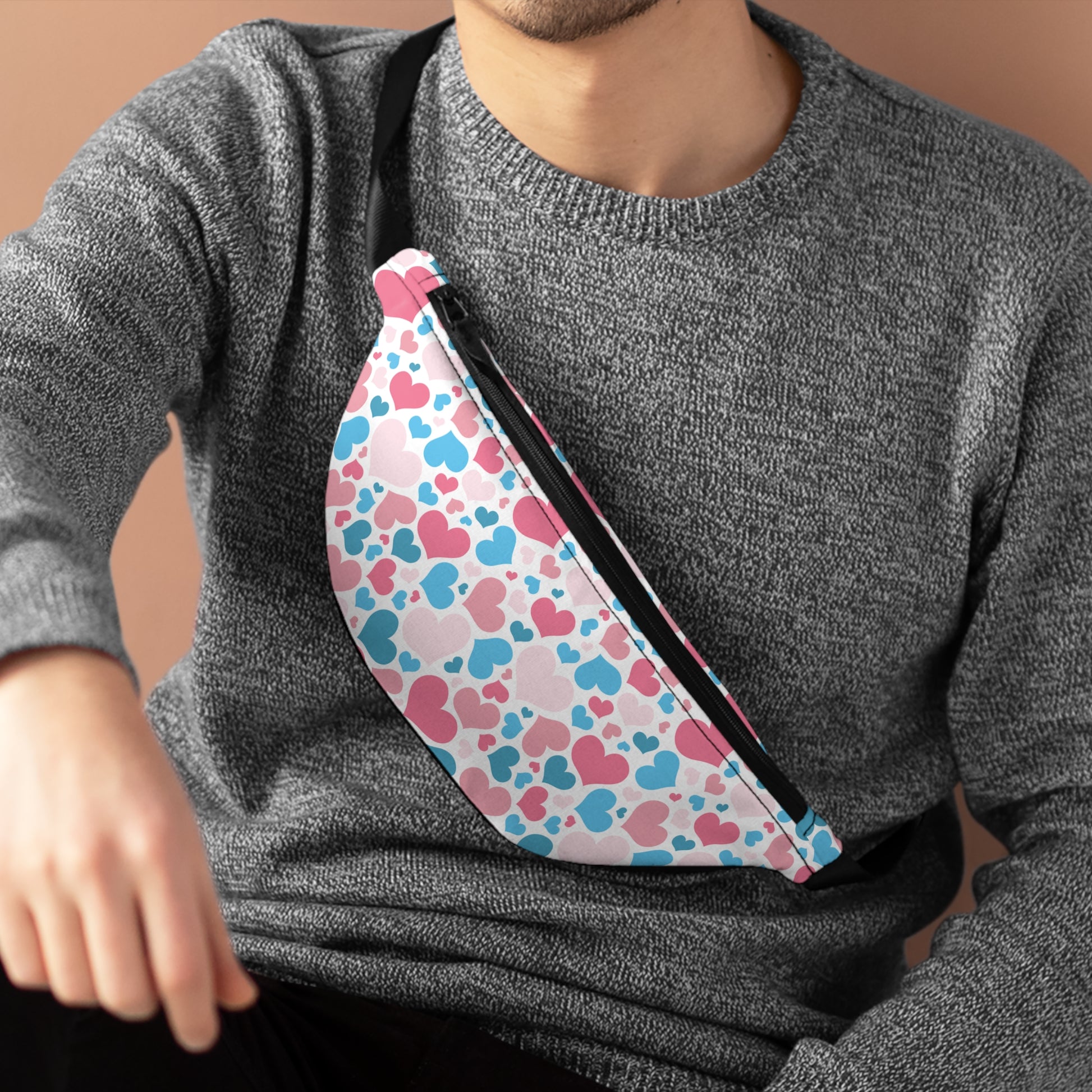 Transgender Pride Hearts Fanny Pack