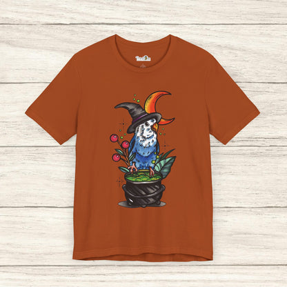 Lovebird Witch, Hand-Drawn & Hand-Colored Tee