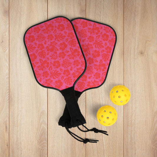 Pink Tropical Pickleball Paddles