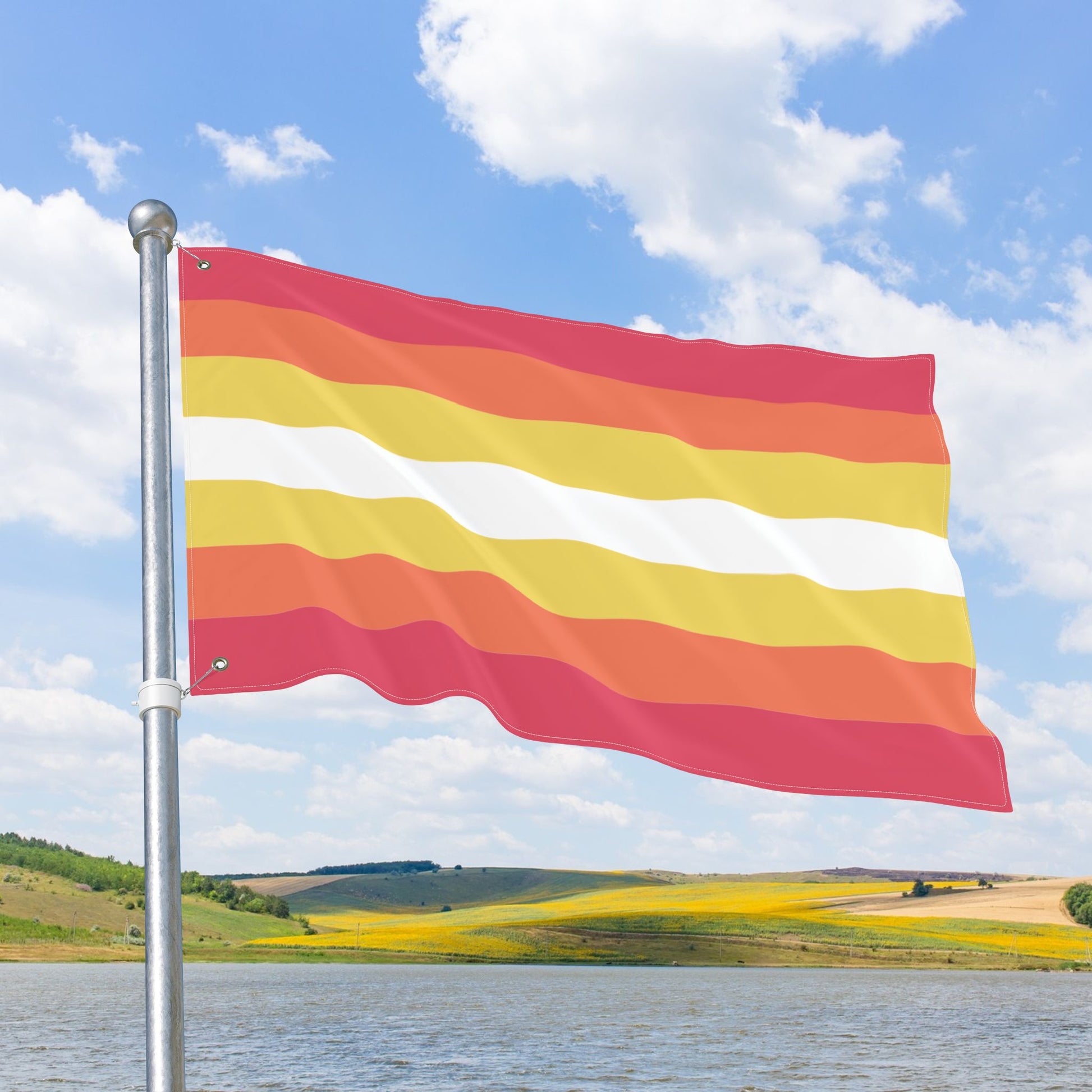 Non-Binary Girl Pride Flag with Grommets