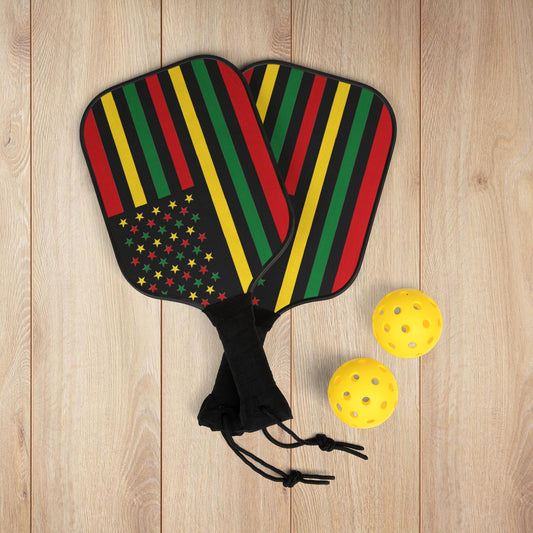 Juneteenth U.S.A. Flag Pickleball Kit
