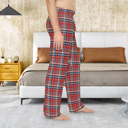 Men’s Red, Orange & Cream Ohio Plaid Pajama Pants