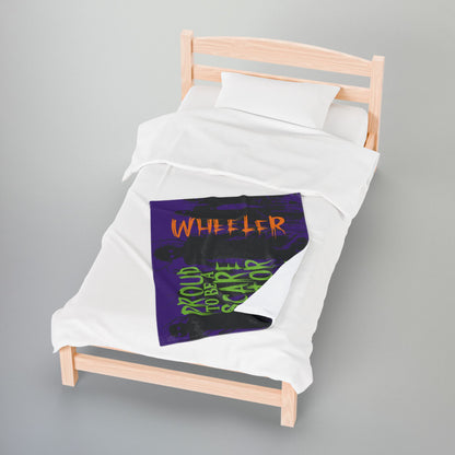 Proud to Be a Scare Actor Personalized Velveteen Plush Blanket