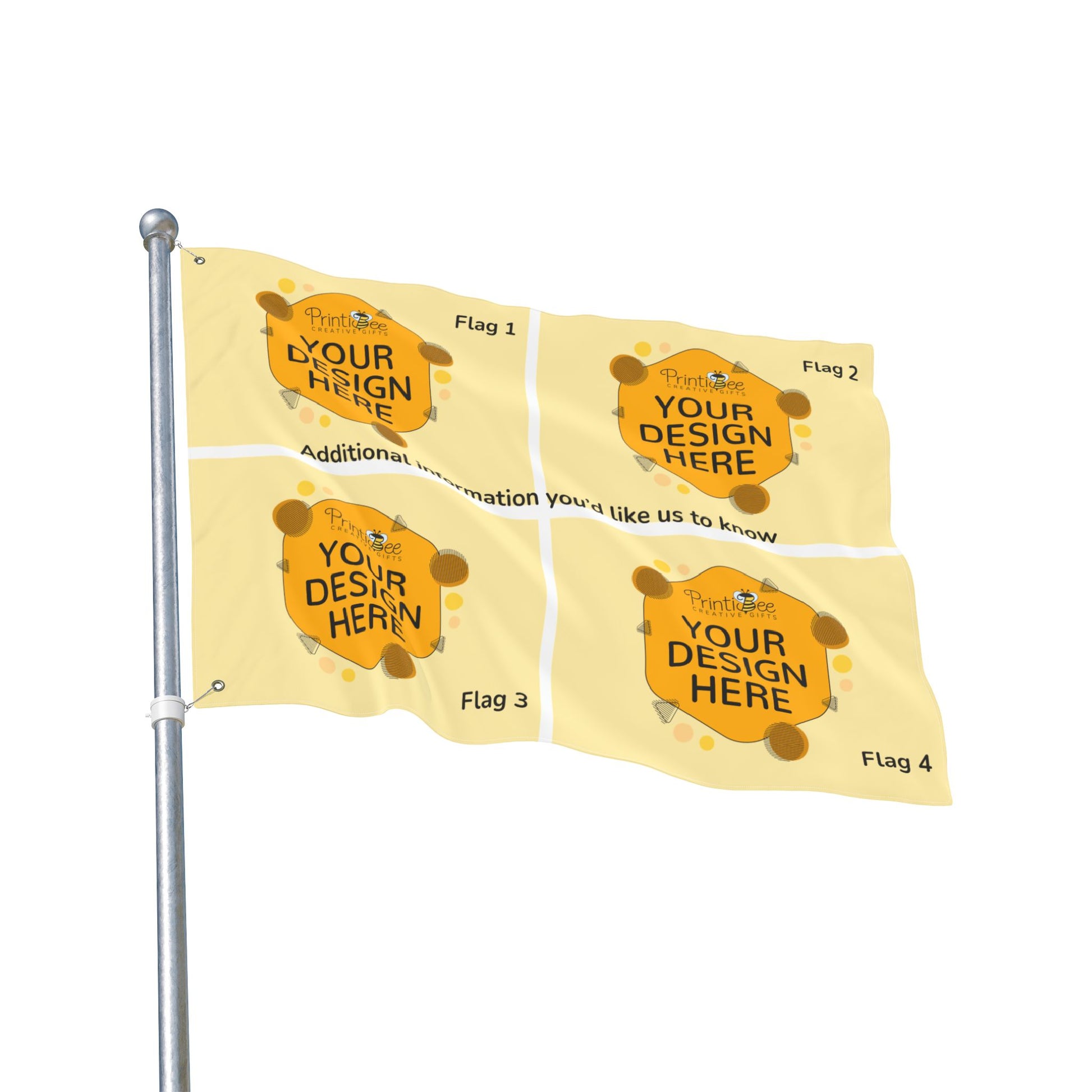 Custom 4 Flag Collage with Grommets