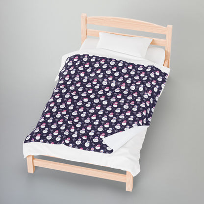 Omnisexual Pride Snowmen Velveteen Plush Blanket