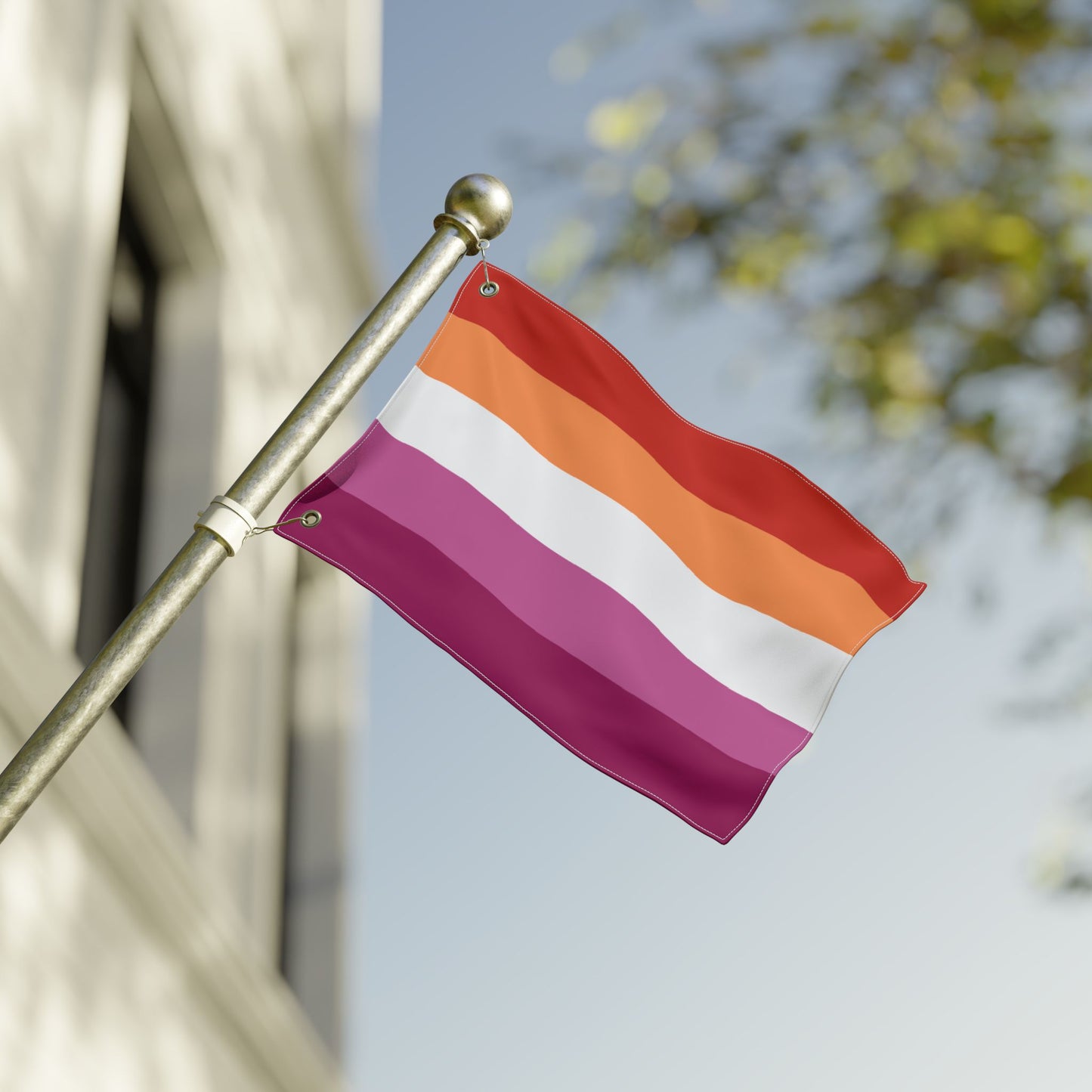 12'' × 18'' Lesbian Pride Flag with Grommets