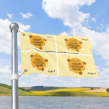 Custom 4 Flag Collage with Grommets