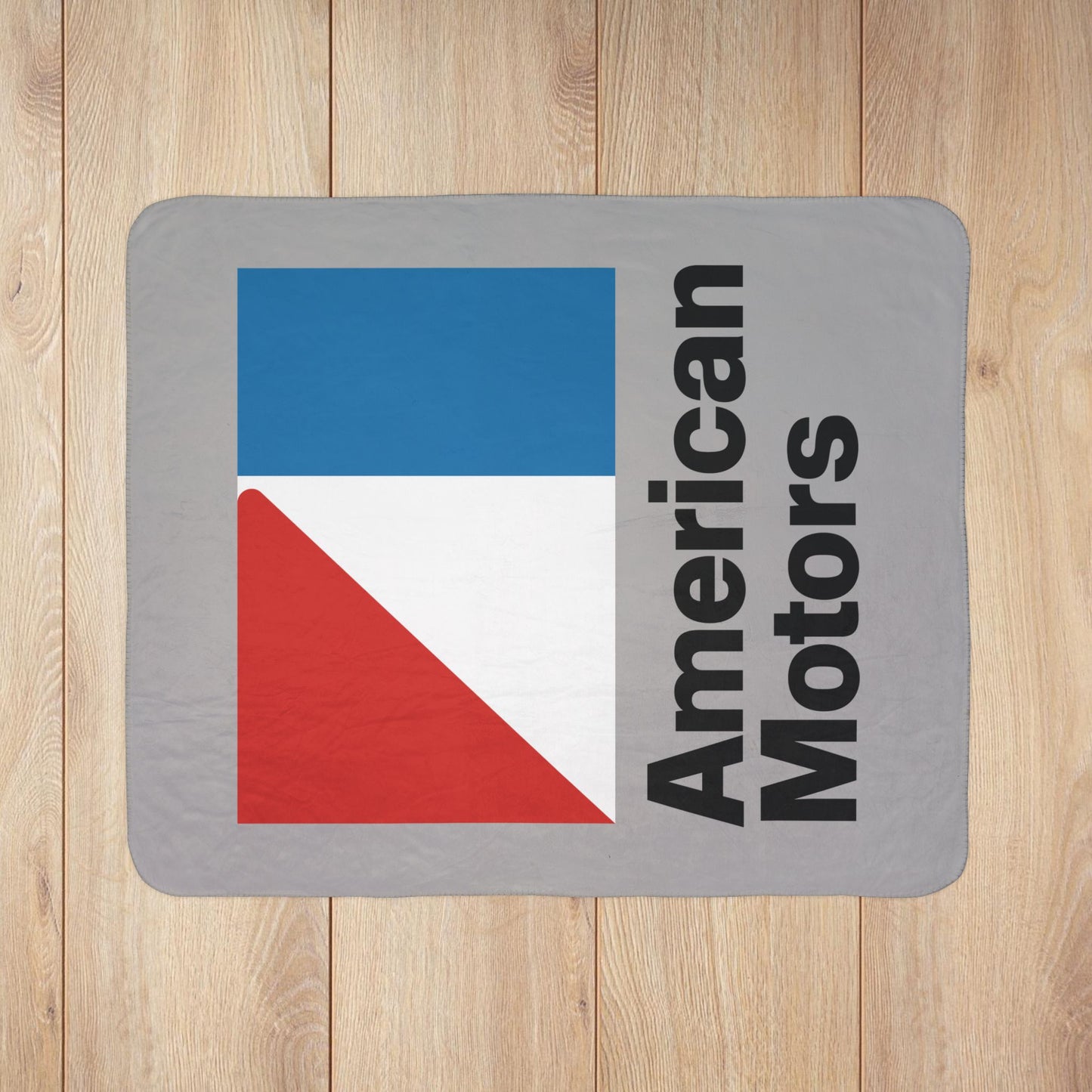 AMC Logo Grey Fleece Sherpa Blanket