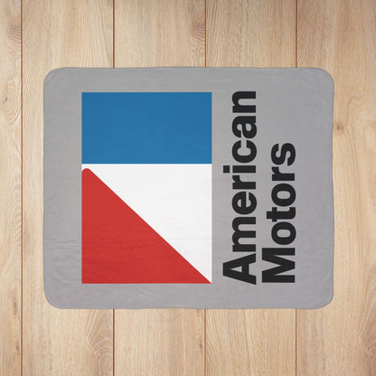 AMC Logo Grey Fleece Sherpa Blanket