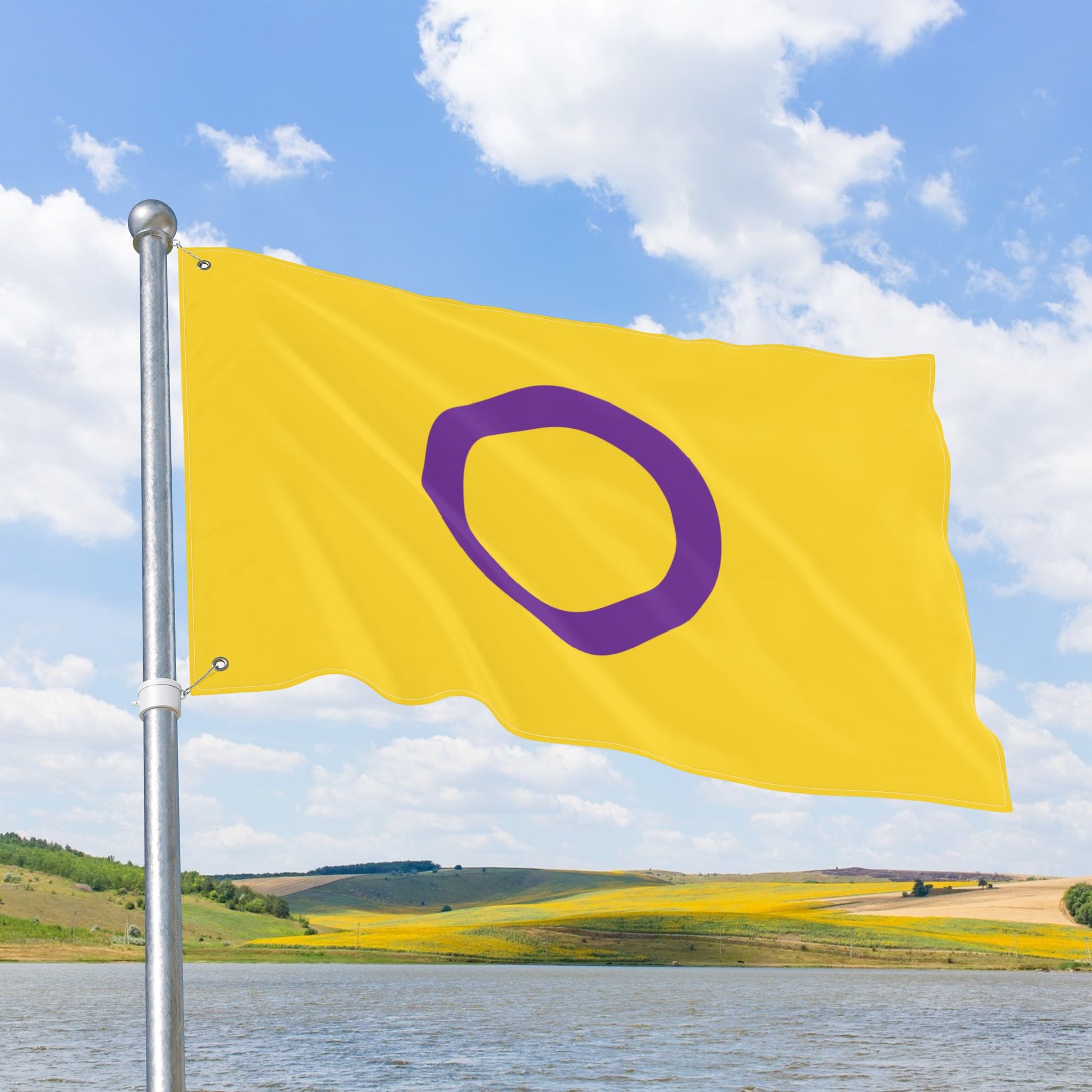 Intersex Pride Flag with Grommets