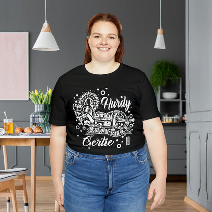 Hurdy Gertie Tee, Chemise Frenchton Dog Line Art