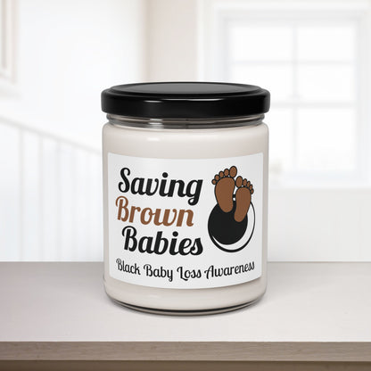 Quietly United in Loss Together and Saving Brown Babies Vela de soja de 9 oz para apoyar el embarazo y la concientización sobre la pérdida infantil