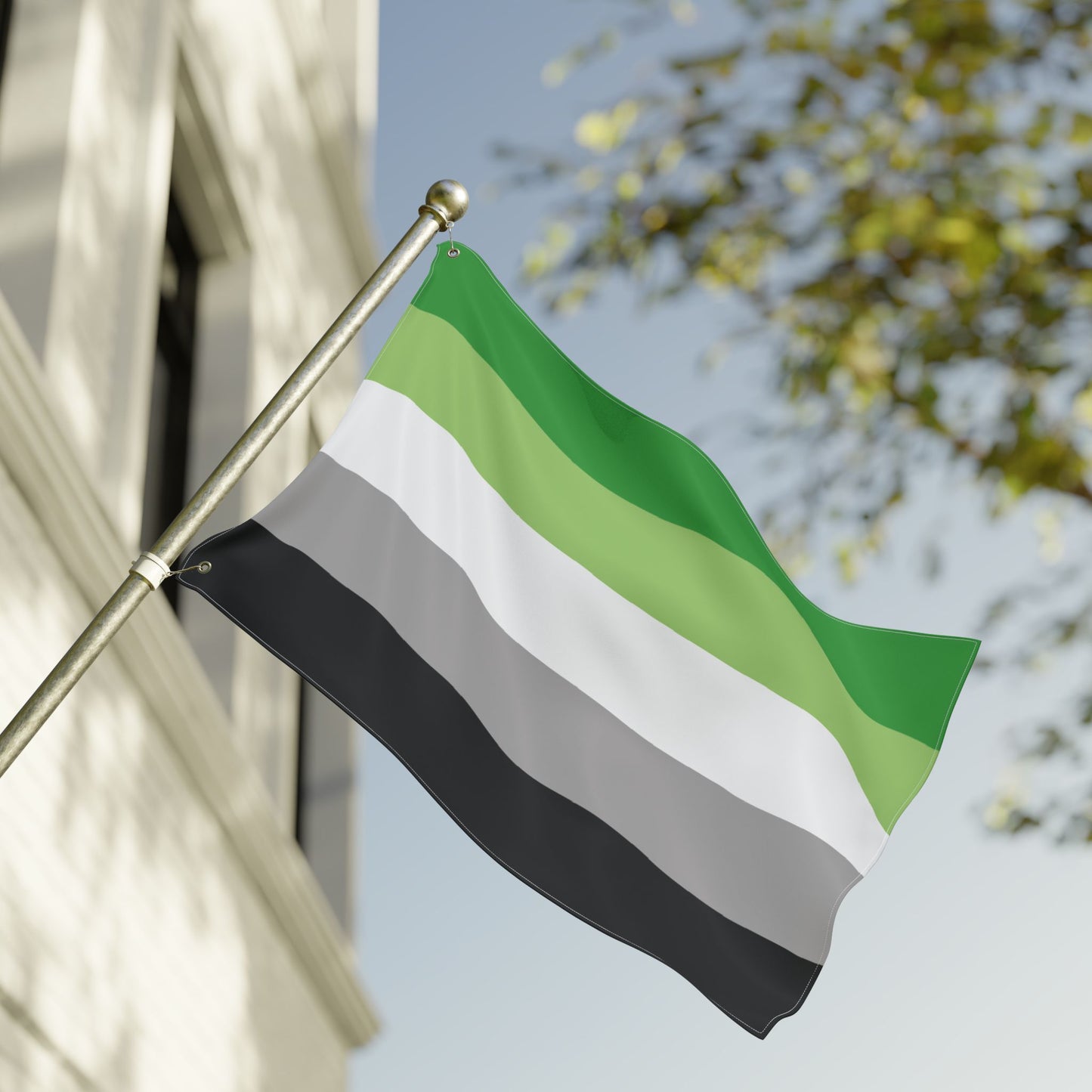 24'' × 36'' Aromantic Pride Flag with Grommets