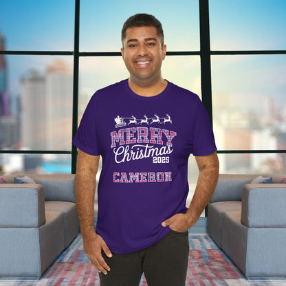 Custom Christmas Bisexual Pride Plaid Pajama Tee Top