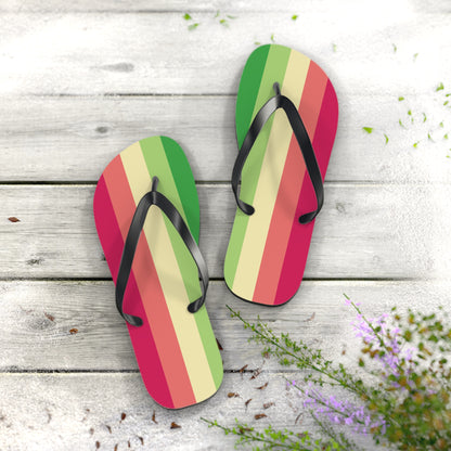 XL Black sole Aroflux Pride Flip Flops