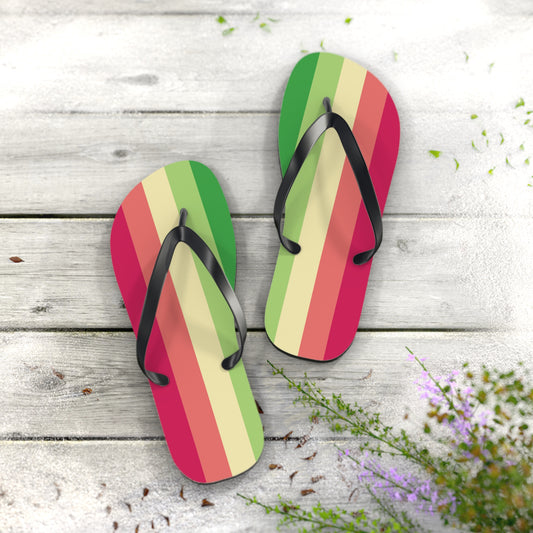 XL Black sole Aroflux Pride Flip Flops