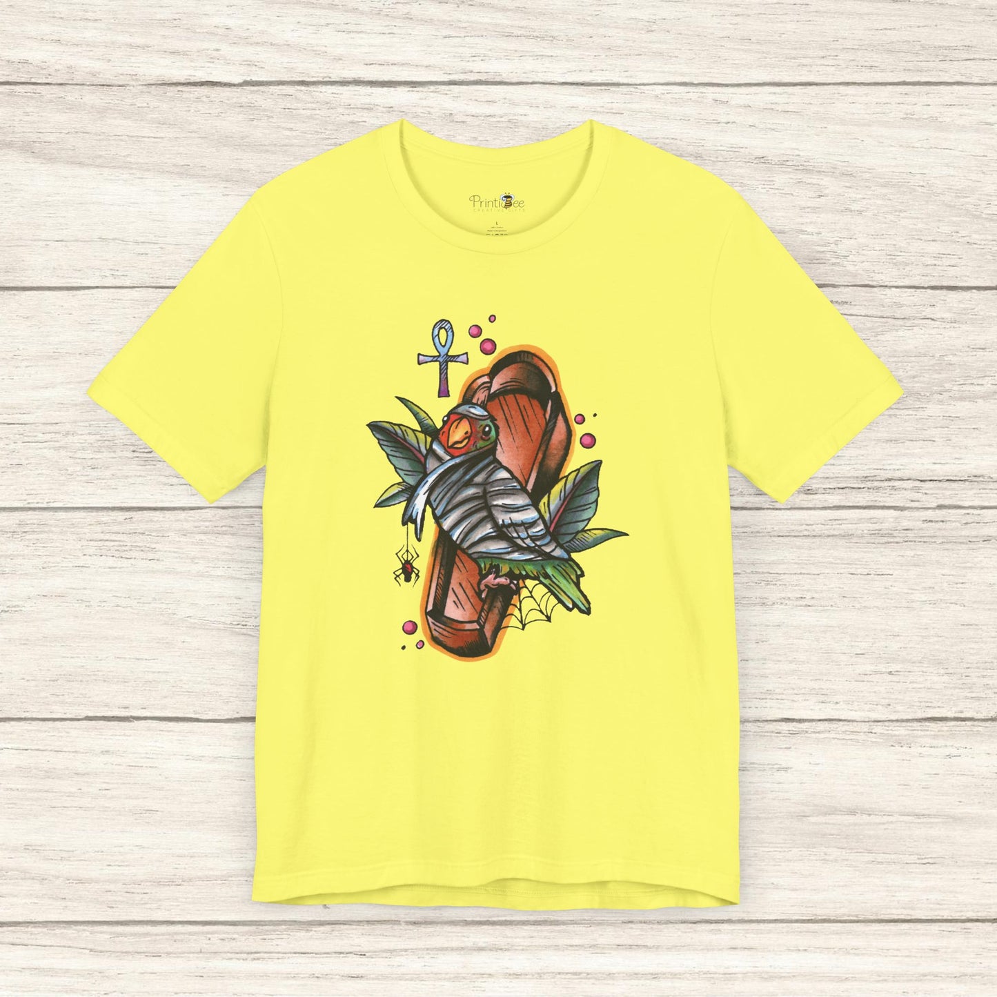 Mummy Lovebird Hand-Drawn & Hand-Colored Tee