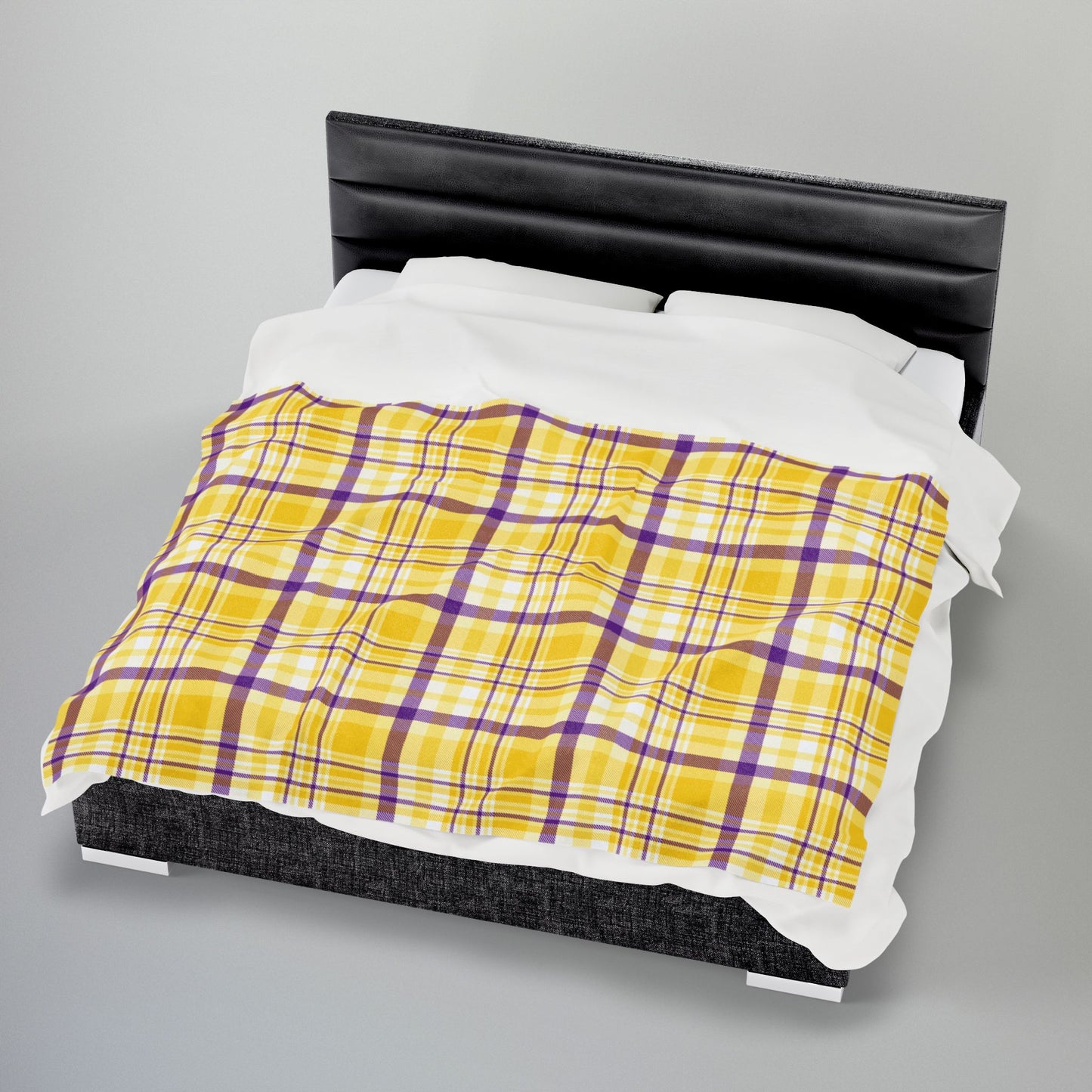 Intersex Pride Plaid Velveteen Plush Blanket