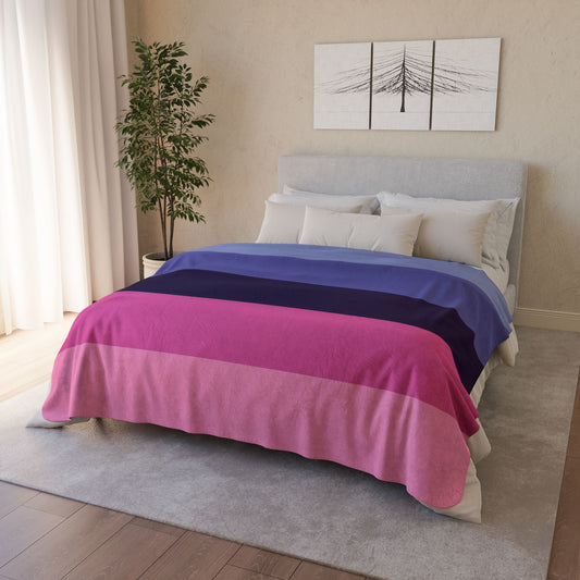 Fleece Sherpa Omnisexual Pride Flag Blanket