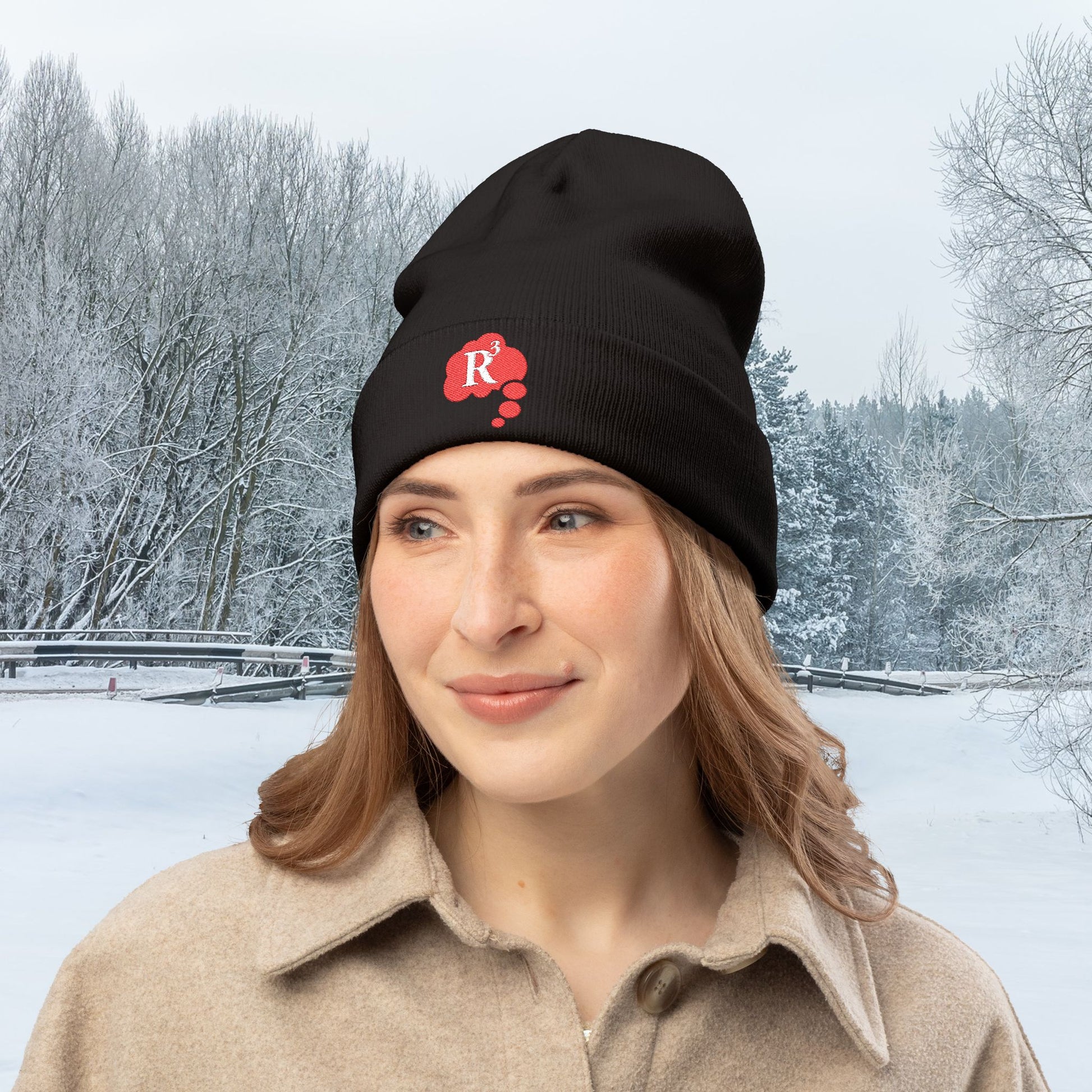One size Black Red’s Randumb Ruminations Logo Embroidered Knit Hat