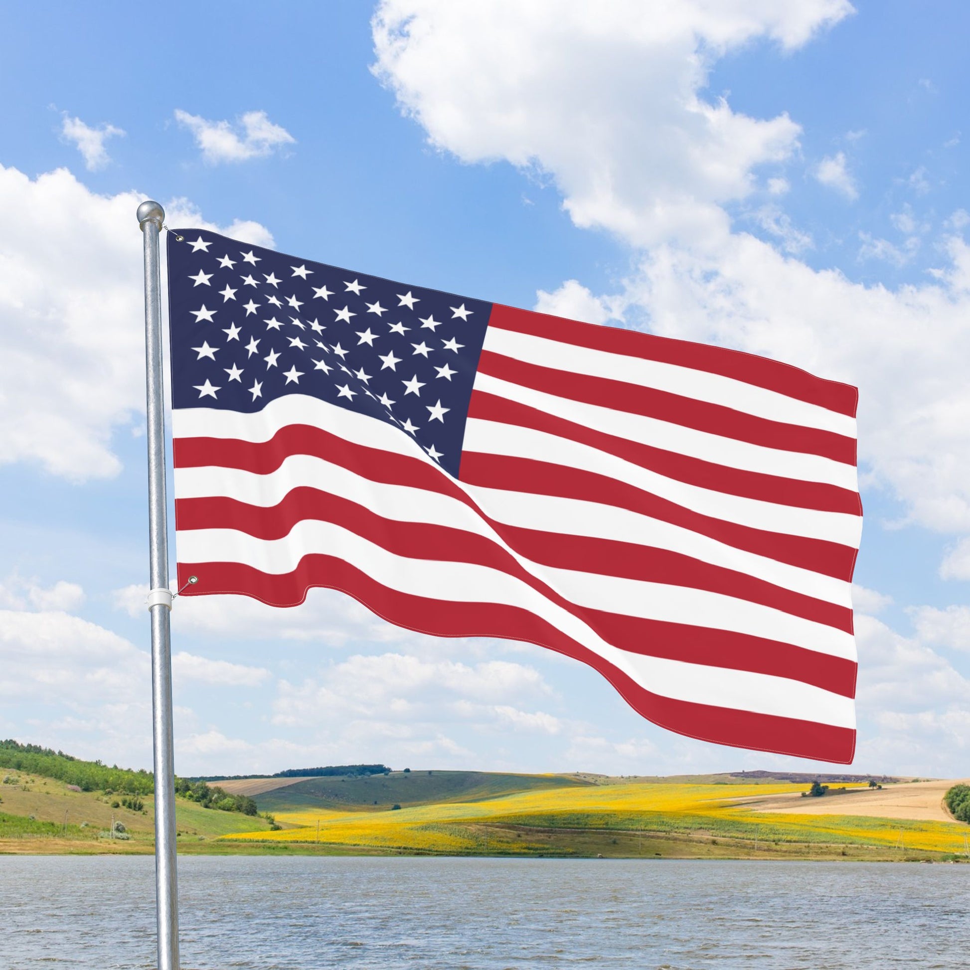 USA American Flag with Grommets