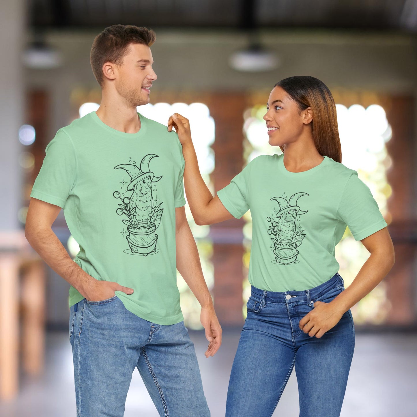 Witches' Brew Lovebird, Line Art Tee