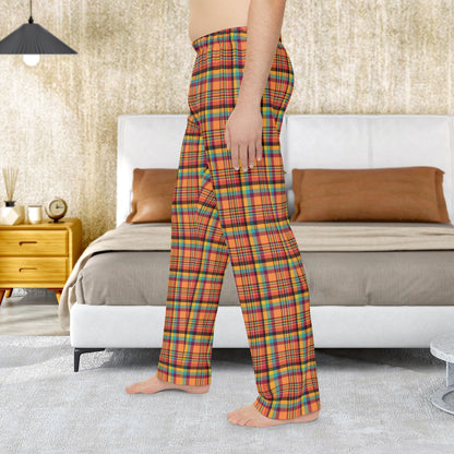 Men’s Orange & Wine Gurnee IL Plaid Pajama Pants
