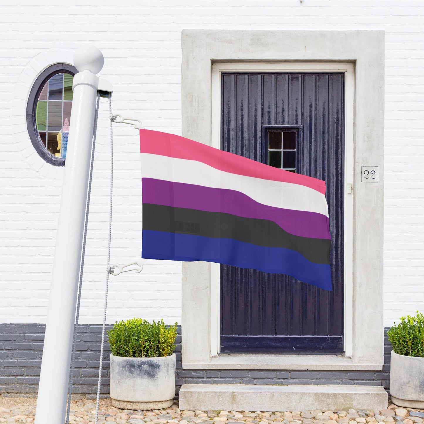 Genderfluid Pride Flag (Single Sided Print), LGBTQIA+ Fluid Pride Flags