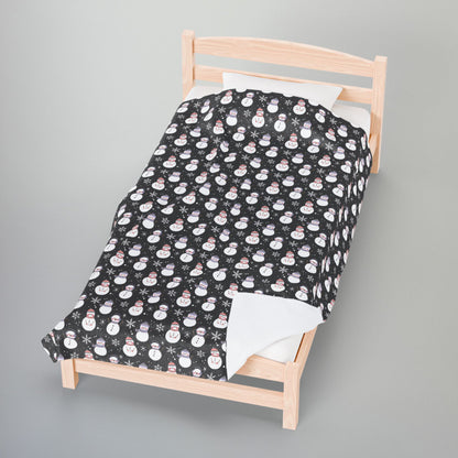 Cupioromantic Pride Snowmen Velveteen Plush Blanket