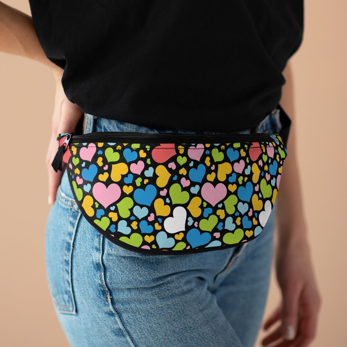 One size Queer Pride Hearts Fanny Pack