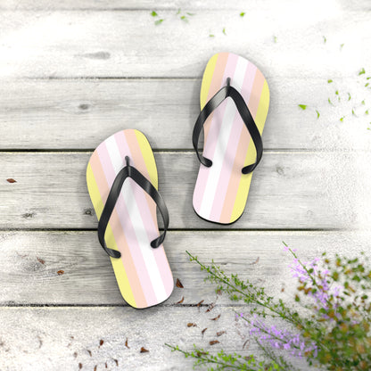 S Black sole Pangender Pride Flip Flops