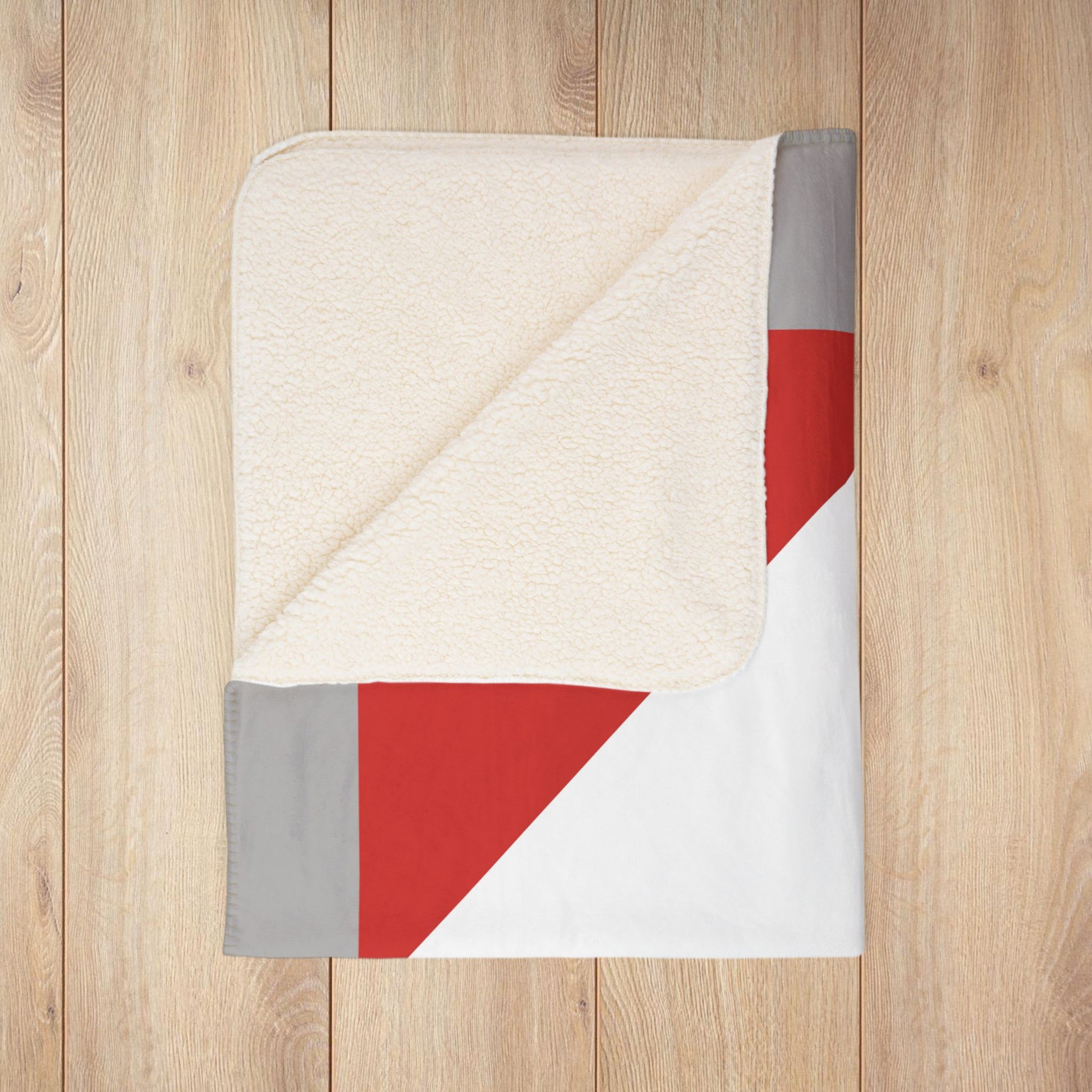 AMC Logo Grey Fleece Sherpa Blanket