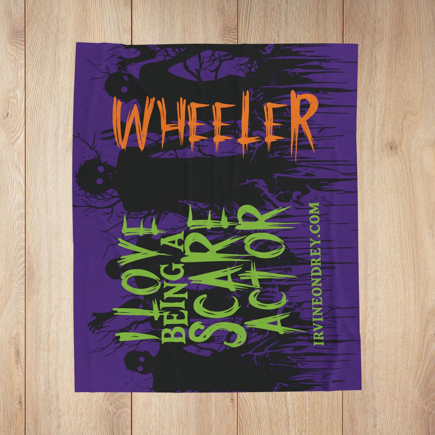 I Love Being a Scare Actor Personalized Velveteen Plush Blanket