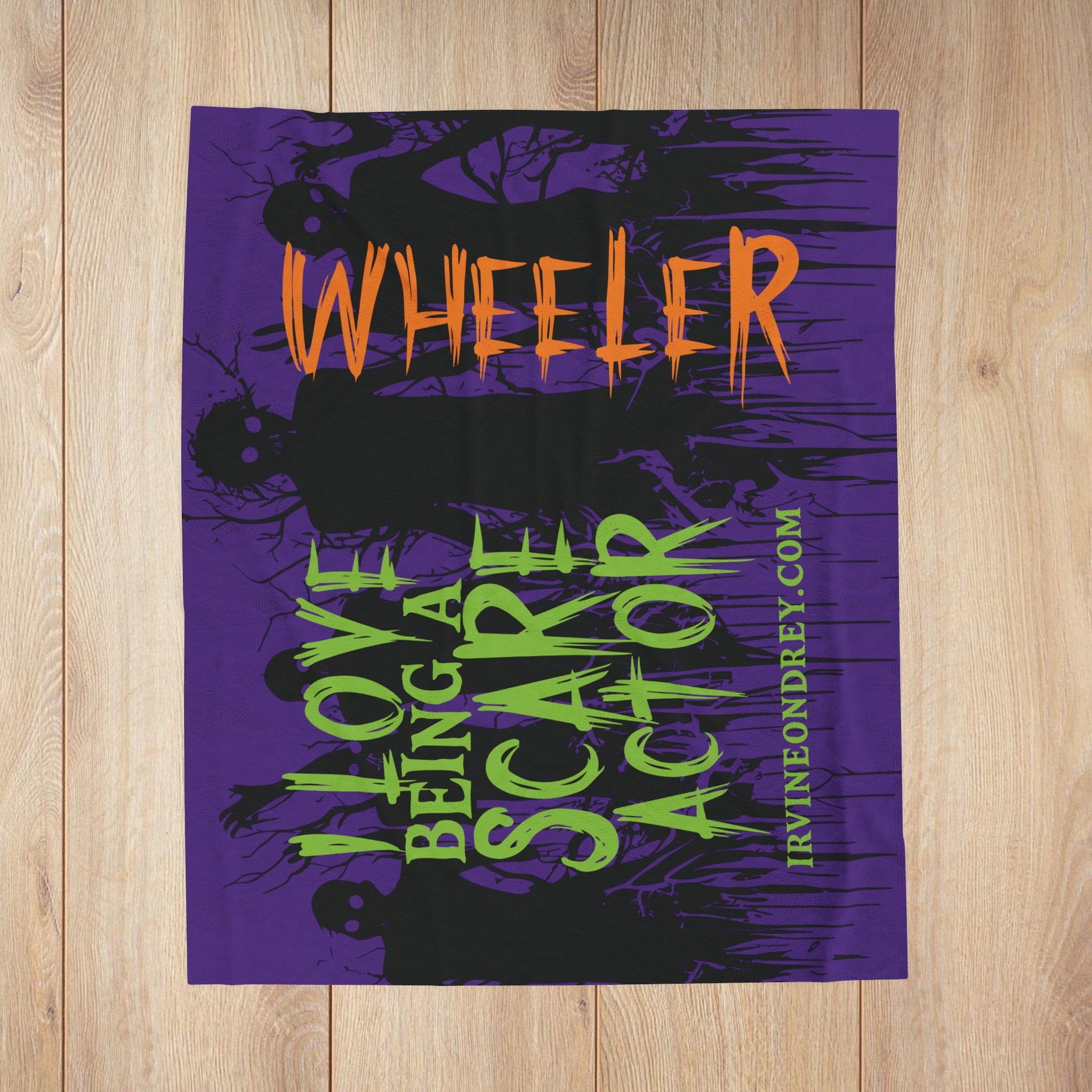 I Love Being a Scare Actor Personalized Velveteen Plush Blanket