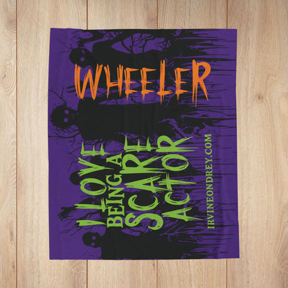 I Love Being a Scare Actor Personalized Velveteen Plush Blanket