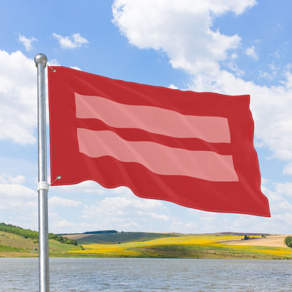 Human Rights & Equality Red Flag with Grommets