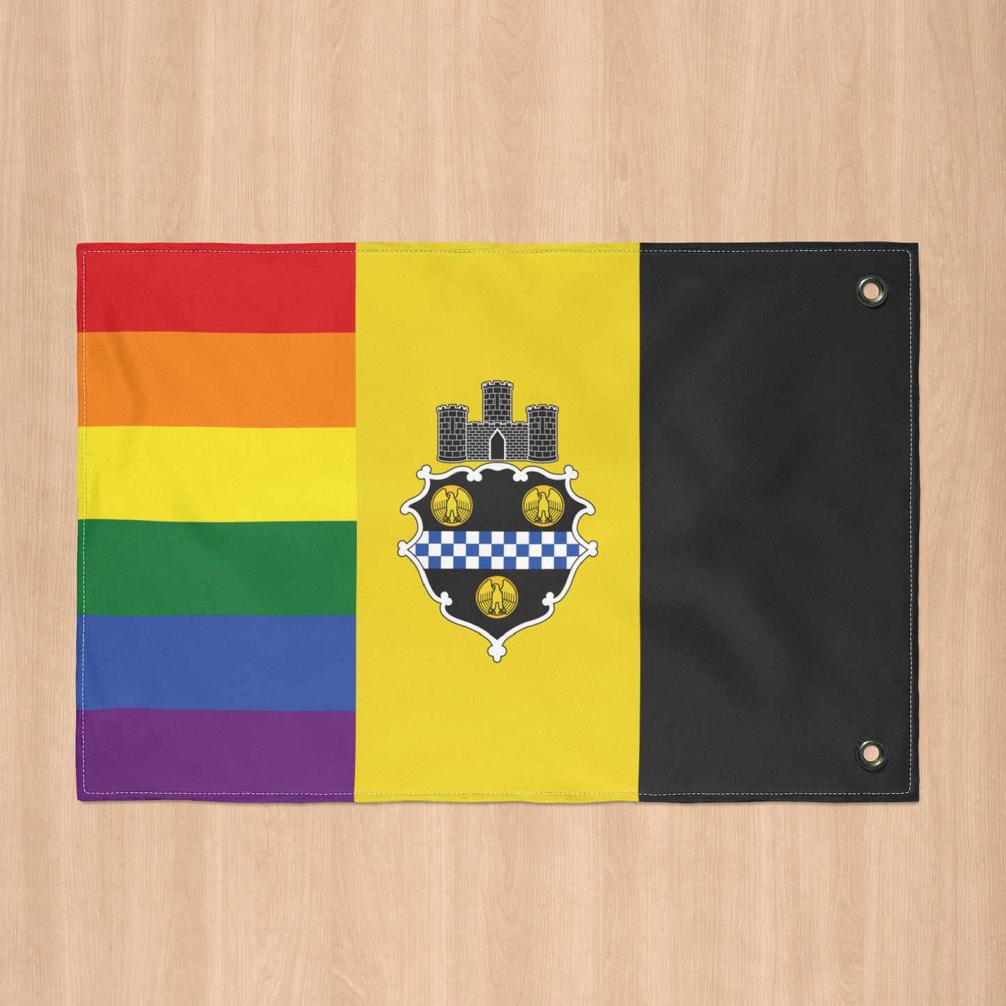 Pittsburgh Pride Flag with Grommets