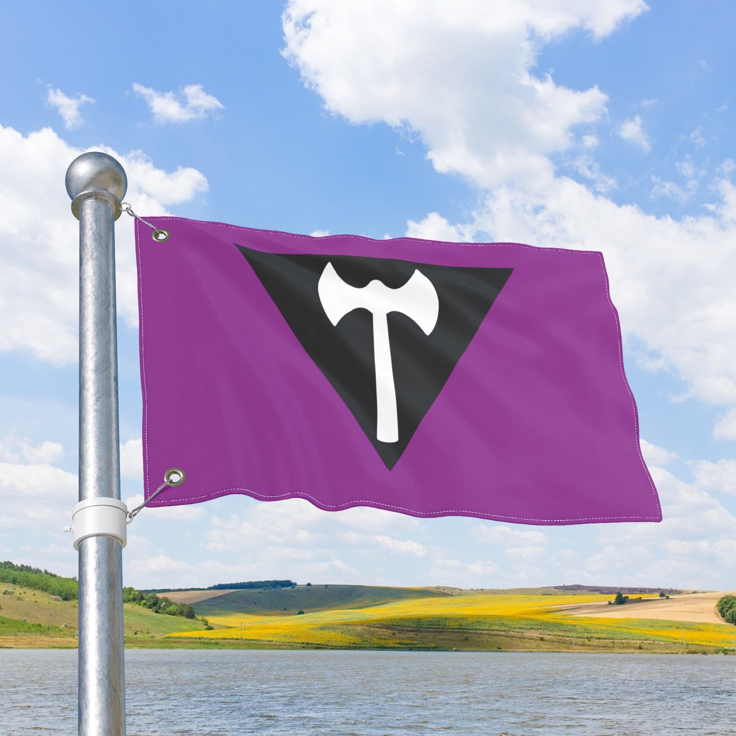 Labrys Lesbian Pride Double-Sided Flag with Grommets